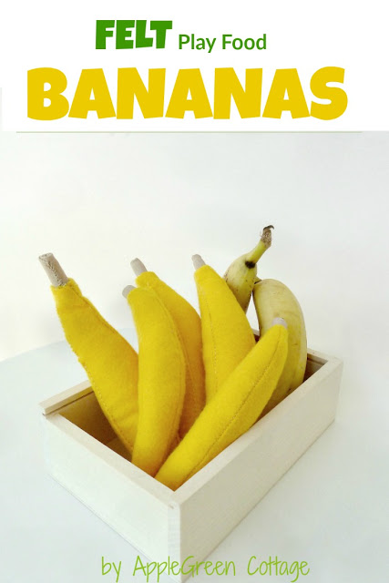 felt banana sewing pattern and instructions