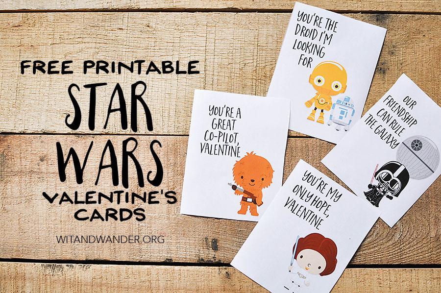 adorable Star Wars printable valentines