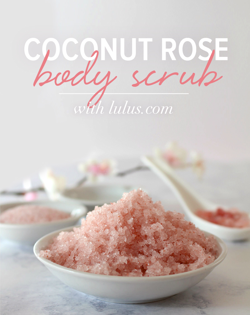 Coconut rose body scrub tutorial