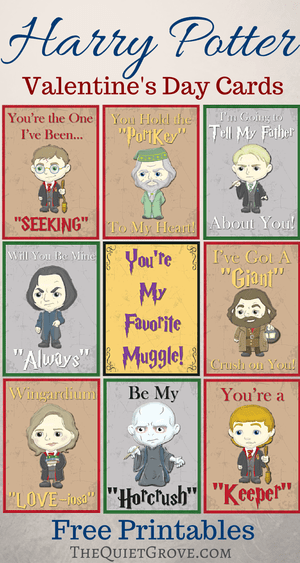 Free printable harry potter valentines