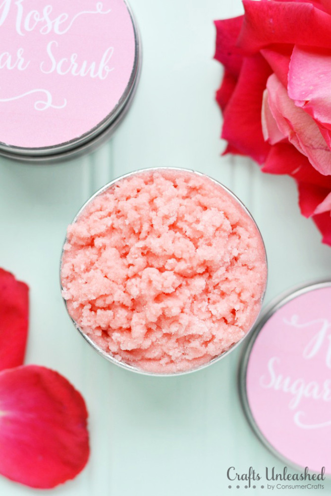 Rose sugar scrub tutorial