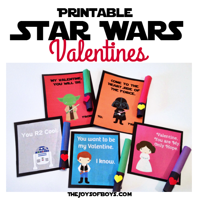 free printable Star Wars Valentines