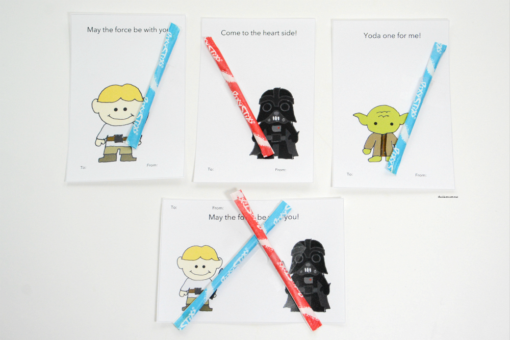 free printable Star Wars valentines