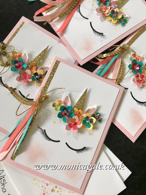 unicorn invitation cards tutorial