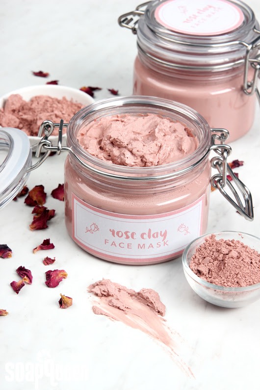 Rose clay skin mask tutorial