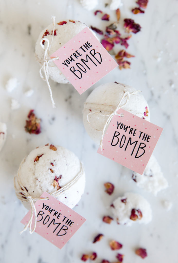 Rose Valentine's day bath bombs