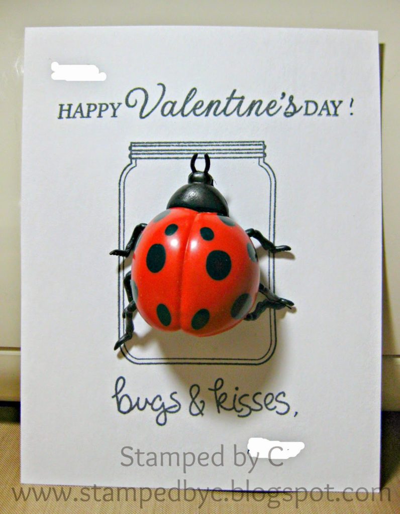 Bugs and Kisses love bug Valentine's day card