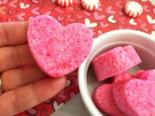 DIY heart shaped bath bombs