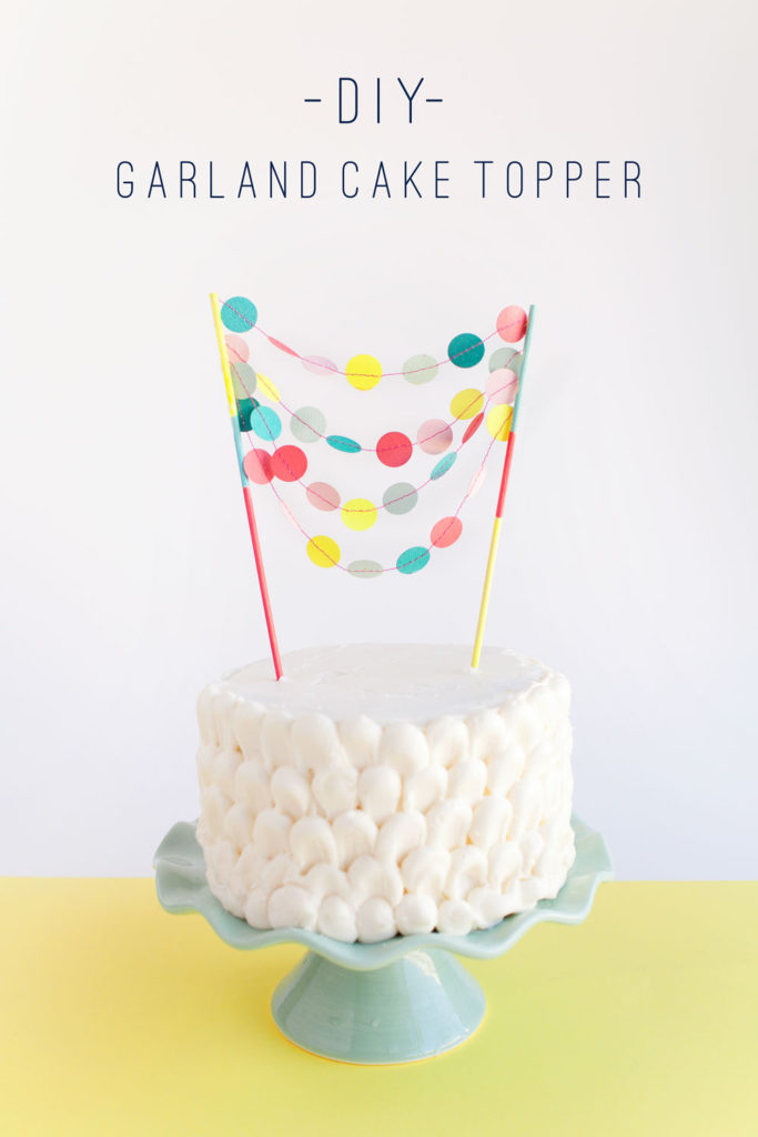 circle garland cake bunting tutorial