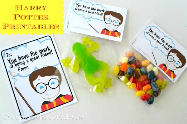 Harry potter favor or valentine printable