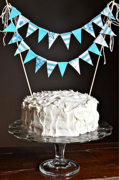 how to make fabric cake bunting