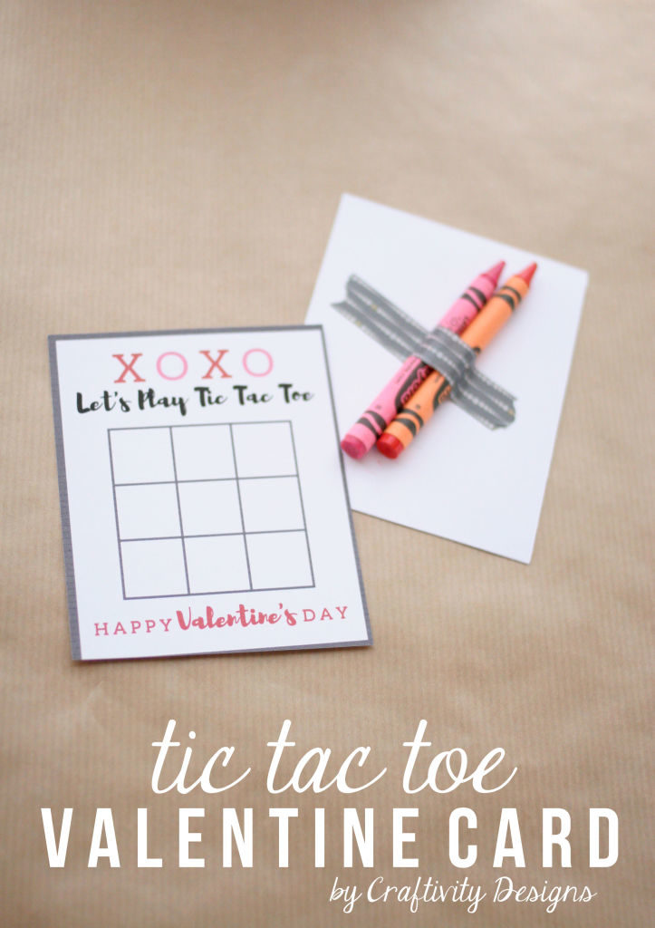 tic-tac-toe printable valentines