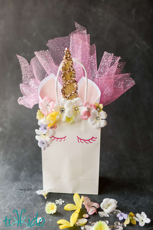 unicorn gift bag tutorial