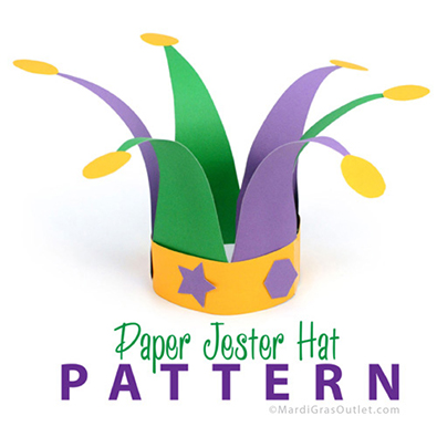 Mardi gras paper jester hat tutorial