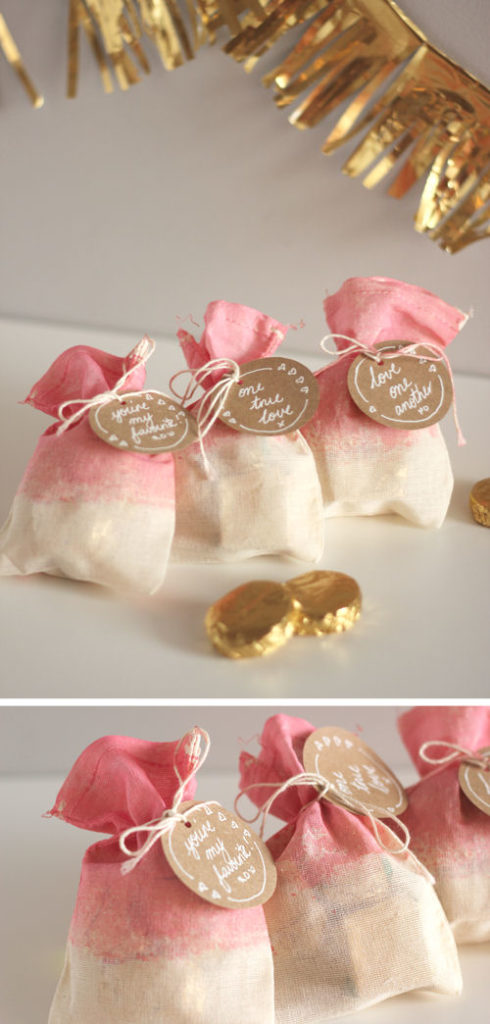 Faux Wood Party Favor Bags 