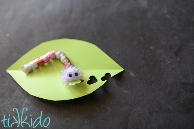 Lovebug chocolate caterpillar Valentine tutorial