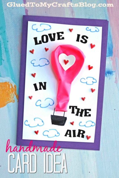 balloon valentine's day printable card