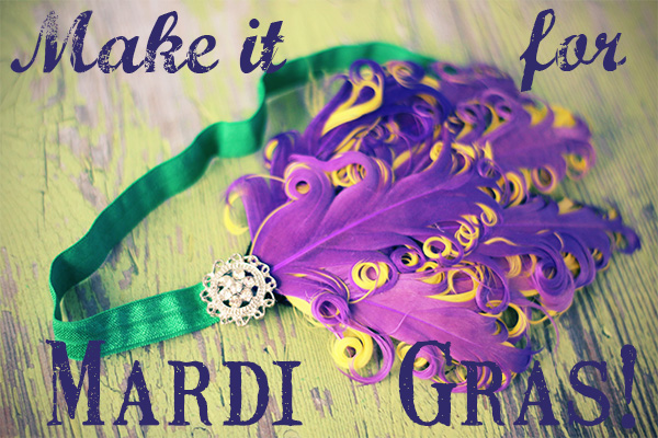 mardi gras headband tutorial