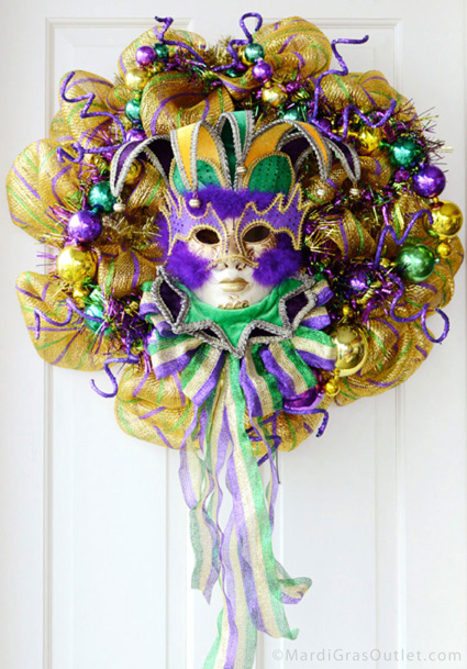 Mardi gras wreath tutorial