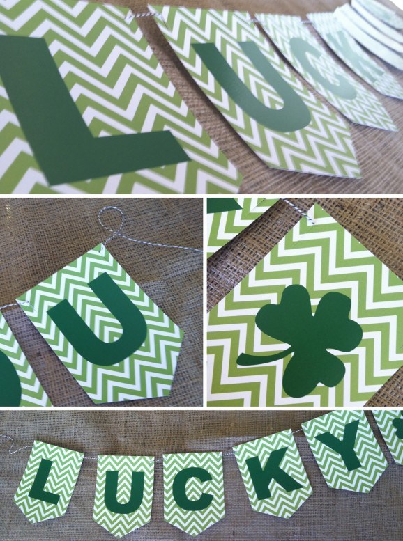 Lucky You free printable st. patrick's day garland
